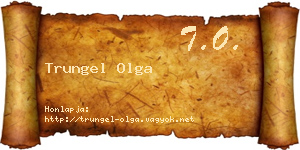 Trungel Olga névjegykártya